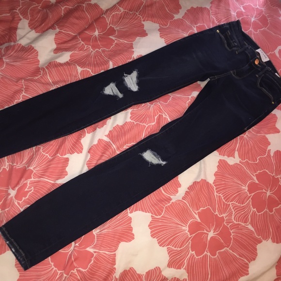 Frame Denim Denim - FRAME Denim Le Skinny De Jeanne dark distressed 25